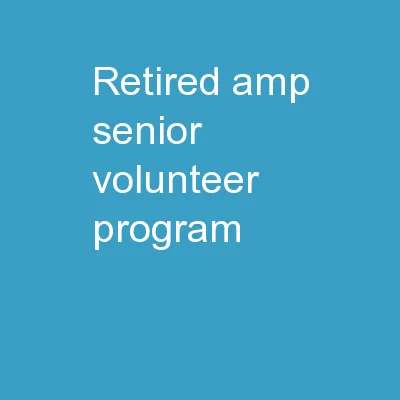 Retired & Senior Volunteer Program