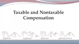 Taxable and Nontaxable Compensation