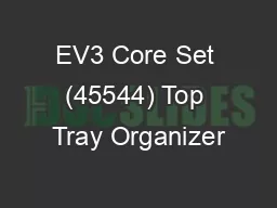 EV3 Core Set (45544) Top Tray Organizer
