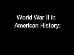 World War II in American History: