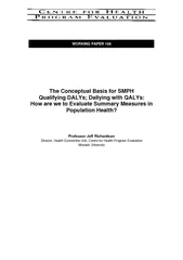 WORKING PAPER  The Conceptual Basis for SMPH Qualifyin