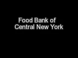 Food Bank of  Central New York