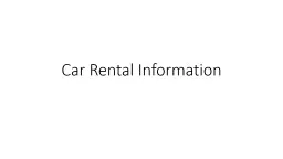 Car Rental Information What is Enterprise