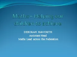 Maths – Helping our children to achieve