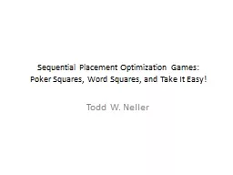 Sequential Placement Optimization Games: