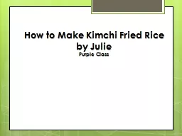 How to Make  Kimchi  Fried Rice