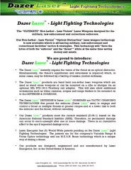 Dazer Laser  Light Fighting Technologies The ULTIMATE