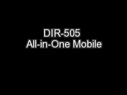 DIR-505 All-in-One Mobile