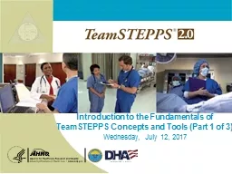 Introduction to the Fundamentals of TeamSTEPPS Concepts and Tools (Part 1 of