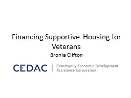 Financing  Supportive Housing