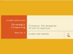Finance Strategies Prioritization