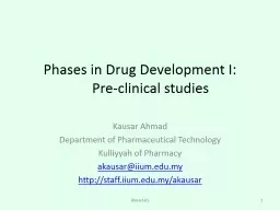 Phases in  Drug  D evelopment