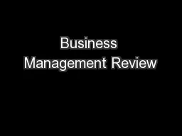 Business Management Review