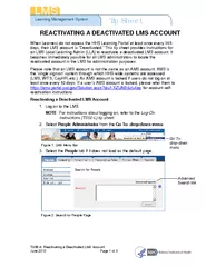 TS A Reactivating a Deactivated LMS Account June  Page