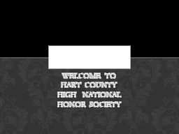 Welcome to Hart County High  National Honor Society