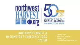 Northwest Harvest & Washington’s Emergency Food System