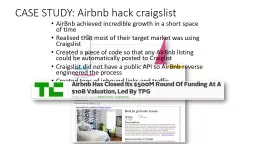 CASE STUDY:  Airbnb  hack craigslist