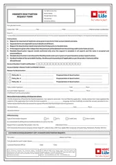 Mandate deactivation request form