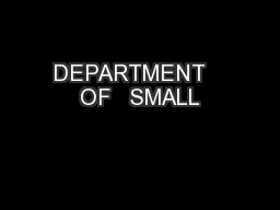 DEPARTMENT   OF   SMALL