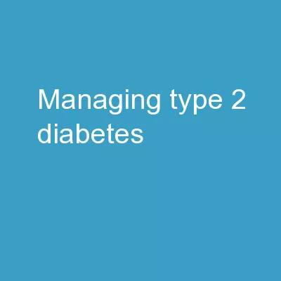 Managing Type 2 Diabetes