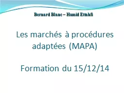 Les marchés à procédures adaptées (MAPA)