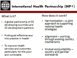 International Health Partnership (IHP )