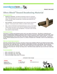 TM Vibra Block Sound Deadening Material HDWXUHVHQHWV L