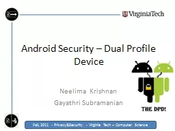 Android Security – Dual Profile Device