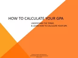HOW TO CALCULATE YOUR GPA