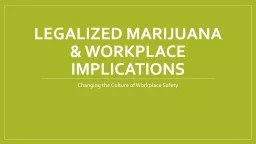 Legalized Marijuana & Workplace implications