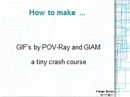 How to make ... GIF's by POV-Ray and GIAM