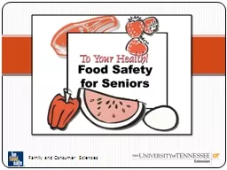 Food Safety for Older Adults