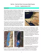Red Sea Dead Sea Water Conveyance Study Program Overvi