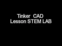 Tinker  CAD Lesson STEM LAB