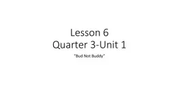 Lesson 6 Quarter 3-Unit 1