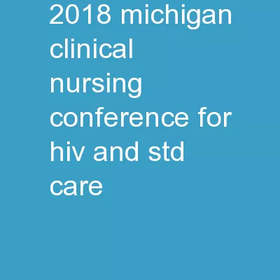 2018 Michigan Clinical Nursing Conference for HIV and STD Care
