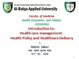 Faculty of Medicine  Health Economics and Policies