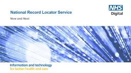 National Record Locator Service