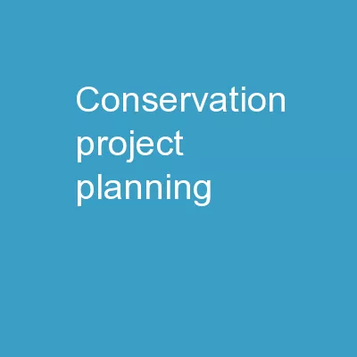 Conservation Project Planning