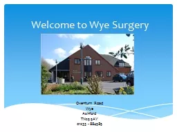 Welcome to Wye Surgery Oxenturn
