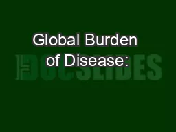 Global Burden of Disease: