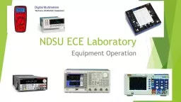 NDSU ECE Laboratory Equipment Operation