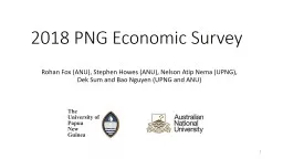 2018 PNG Economic Survey