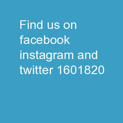 Find us on Facebook, Instagram, and Twitter: