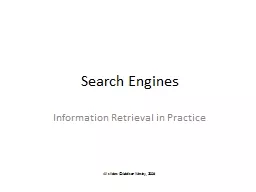 Search Engines Information Retrieval in Practice