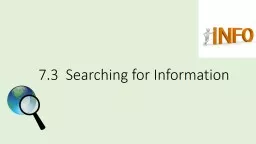 7.3  Searching for Information