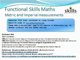 Functional Skills Maths Metric and Imperial measurements