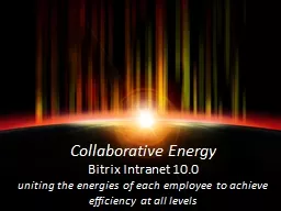Collaborative Energy Bitrix Intranet 10.0
