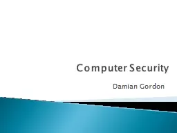 Computer Security Damian Gordon