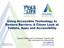 Using Accessible Technology to Remove Barriers: